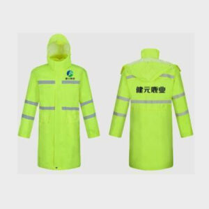 Long Reflective Raincoat